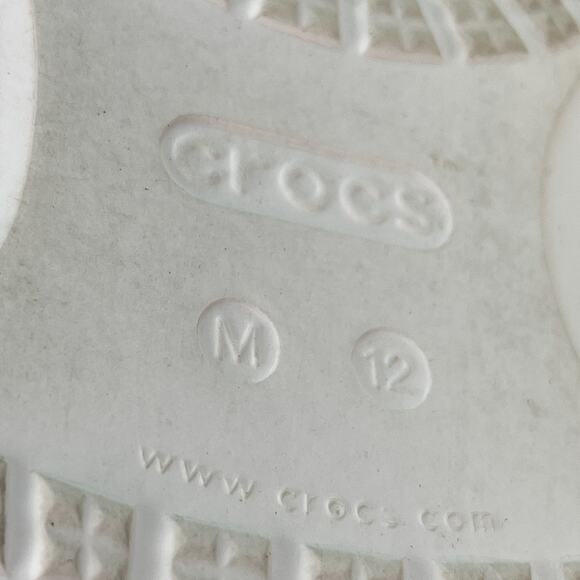 Crocs Classic Slides White Pink Tie Dye Two Strap Sandals Shoes Men’s Size 12 - Picture 9 of 10